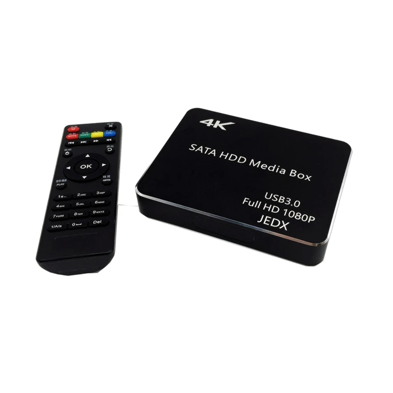 

Медиабокс для жесткого диска 2,5 дюйма 4K SATA, проигрыватель для жесткого диска, U-диск, TF-карта, видеоплеер, PPT, горизонтальный и вертикальный эк...