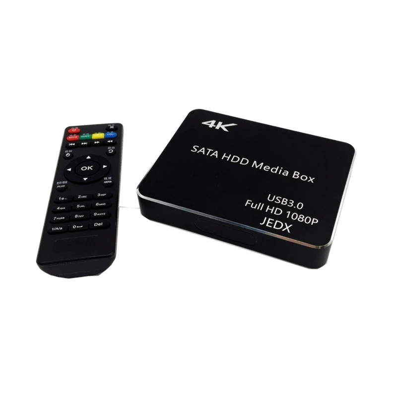 Медиабокс для жесткого диска 2 5 дюйма 4K SATA проигрыватель U диск TF карта видеоплеер