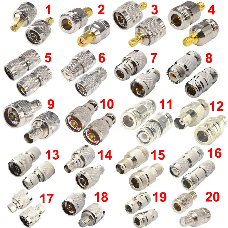 Переходник N на SMA / UHF PL259 SO239 BNC TNC F для ТВ штекер и гнездо радиочастотный