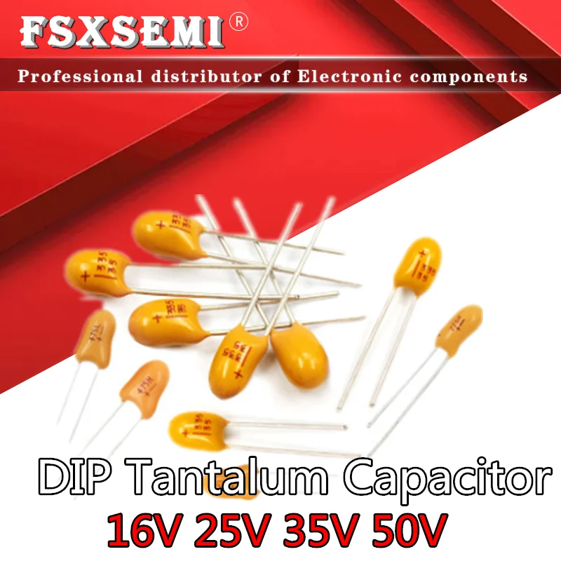 

5pcs 16V 25V 35V 50V DIP Tantalum Capacitor 0.1UF 0.22UF 0.33UF 0.47UF 1UF 2.2UF 4.7UF 10UF 15UF 22UF 47UF 100UF 220UF 106 474K