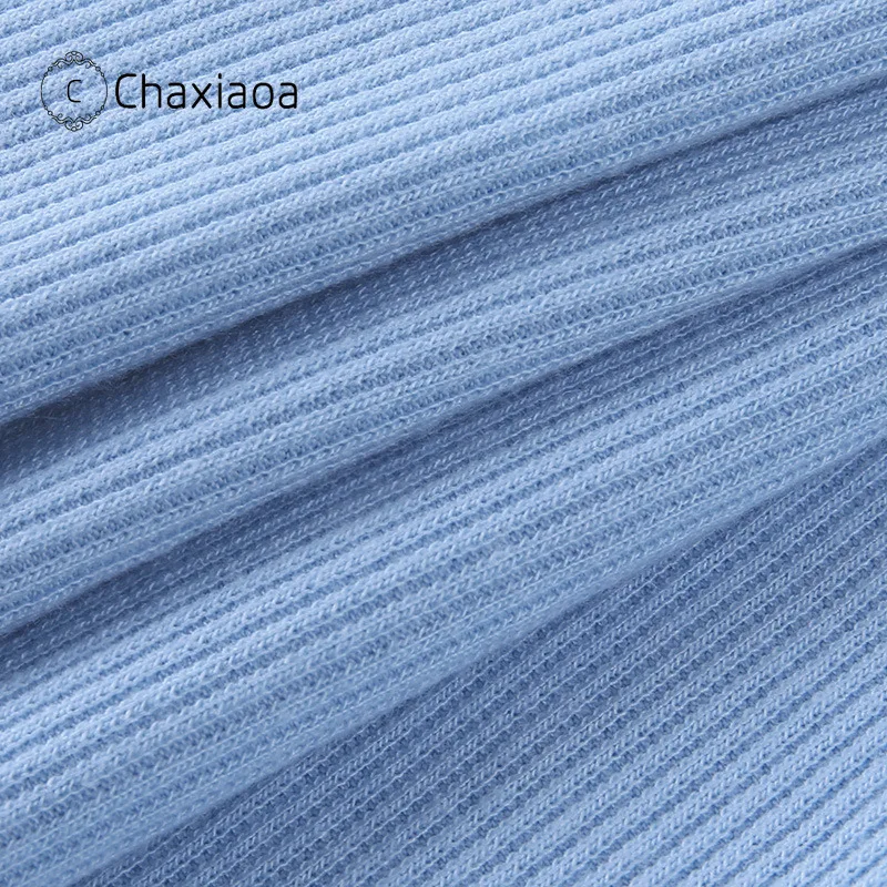 CHAXIAOA Укороченный кардиган с длинным рукавом и брюки комплект из двух предметов