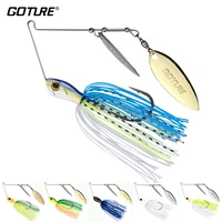 goture 1pc elfin a quality fishing lure spinnerbait 20g24g high speed willow blades metal lead head spinner spoon bait