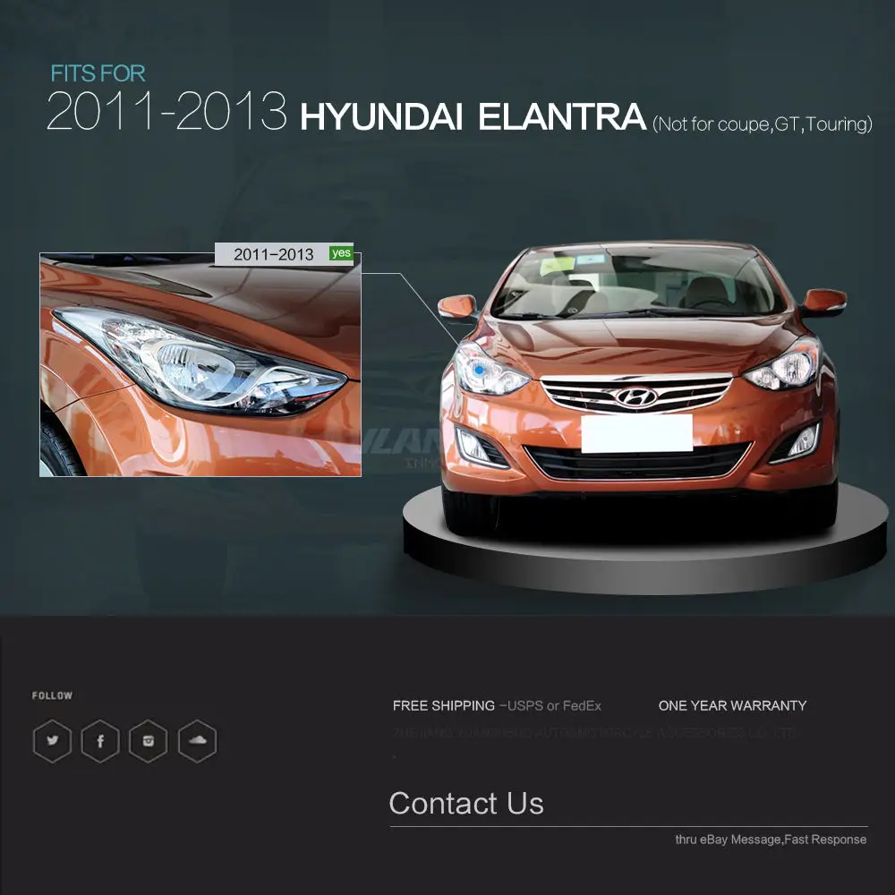 Светодиодный прожектор передний светильник для фары автомобиля Hyundai Elantra s 2011 2012