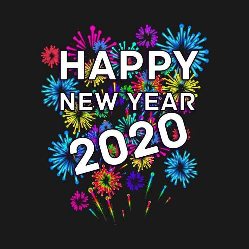 Спортивная бутылка для воды веселый новый год 2020 цветная 600 мл металлическая