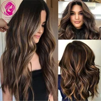 Natural Wigs Lace Front Wig Ombre Caramel Blonde Balayage 13x4/13x6 Women Human Hair Frontal Wigs Brazilian Wavy Remy Hair 150%