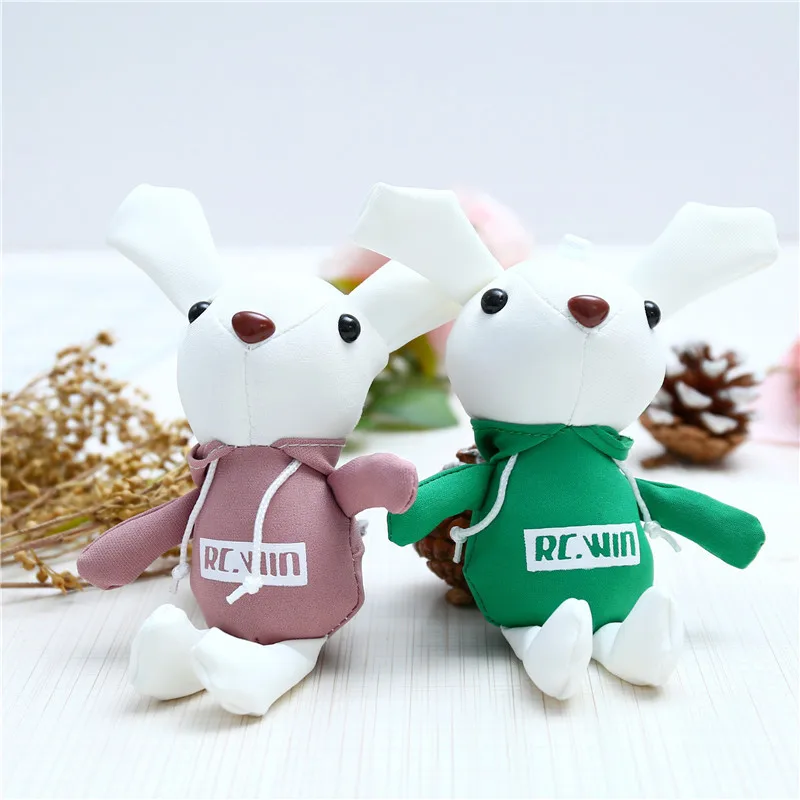 

2021 New Cute Sweater Rabbit Plush Pendant Toy Doll Key Chain Women's Bag Ornaments Clothing Accessories
