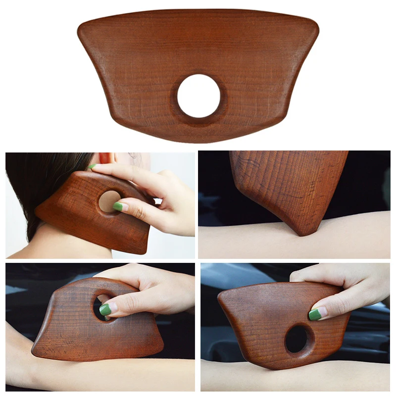 

Axe Shape Gouache Scraper Carbonized Wood Gua Sha Massage Tool For Neck Arm Body Scrapping Acupuncture Relaxation Pain Relief