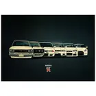 Классическая модель автомобиля GTR, постер, ностальгическая Ретро Серия крафт-бумаги, автомобиль, магазин красоты, бар, украшение дома, картина, наклейки на стену