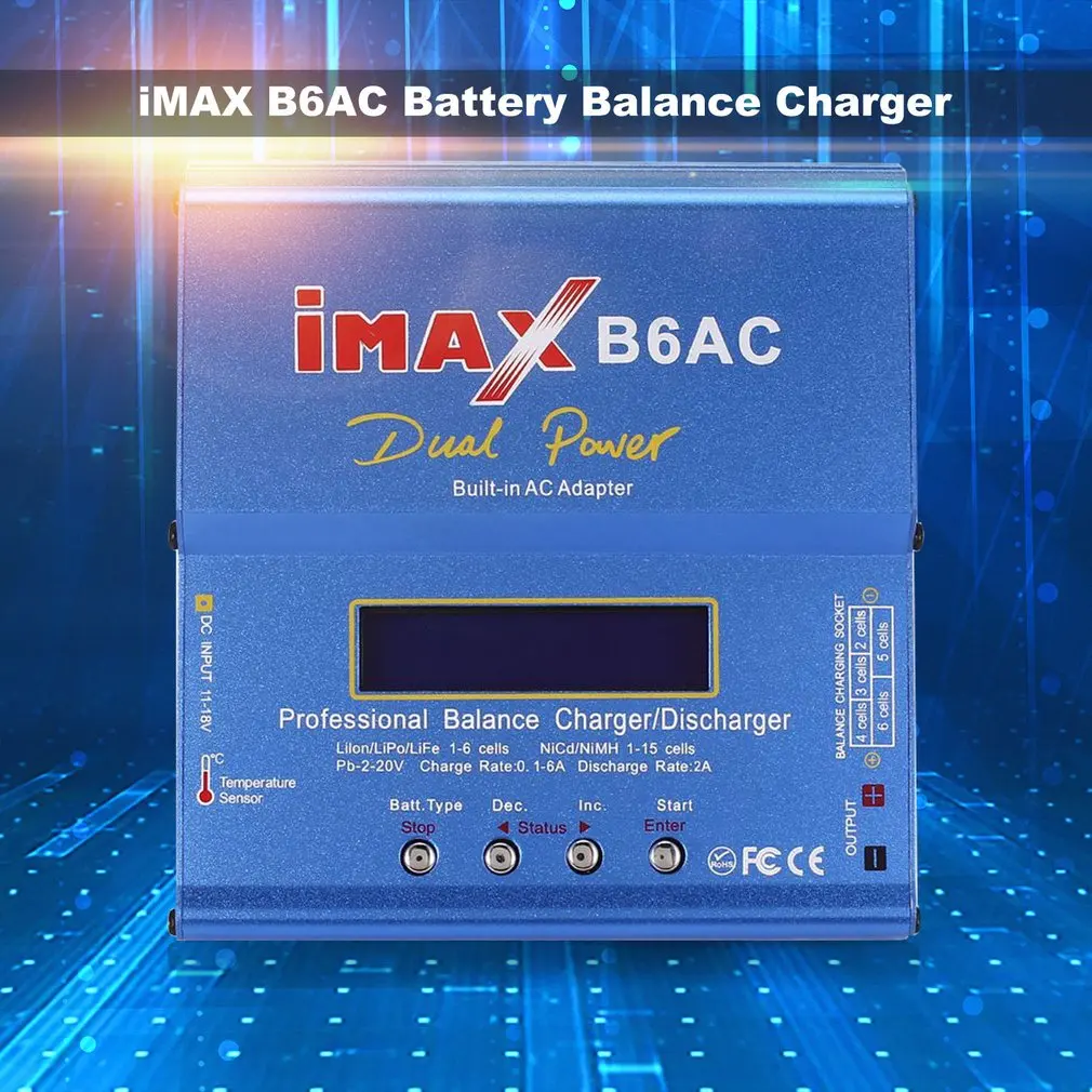 Зарядное устройство iMAX B6 AC B6AC 80 Вт 6A двойной Lipo NiMh литий ионный никель кадмиевый