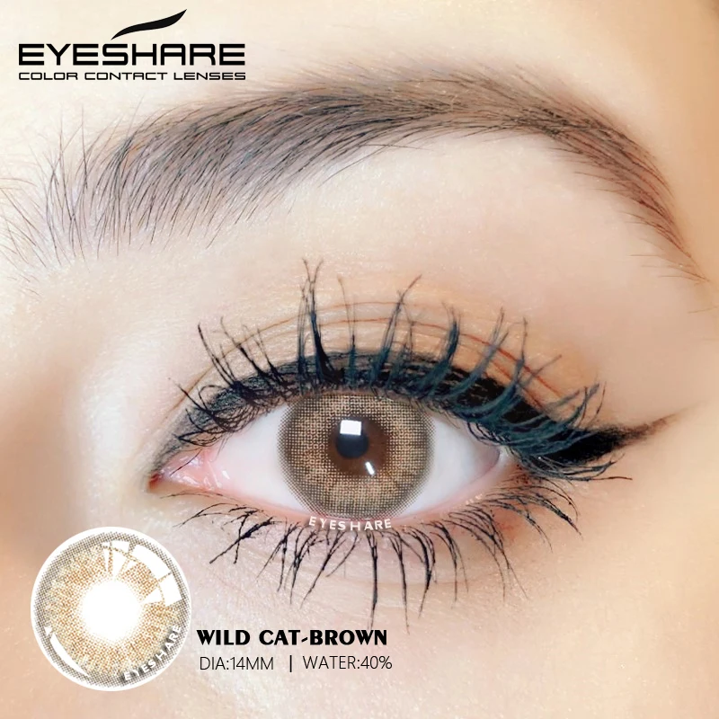 

EYESHARE 1 Pair MAGIC Girl SERIES Black Colored Contact Lenses Cosmetic Contacts Lens Eye Color