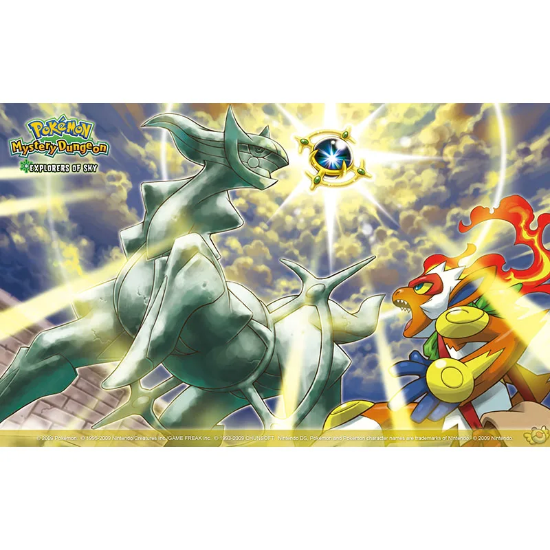 

Bandai Pokemon Playmat Mistery Dungeon Explores of Sky Mat Mouse Pad TCG Card Game Acessories Toys for Children