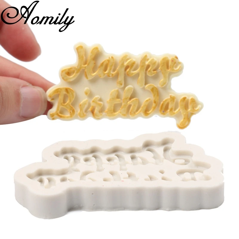3d-украшения для выпечки Aomily с надписью Happy Birthday | Дом и сад