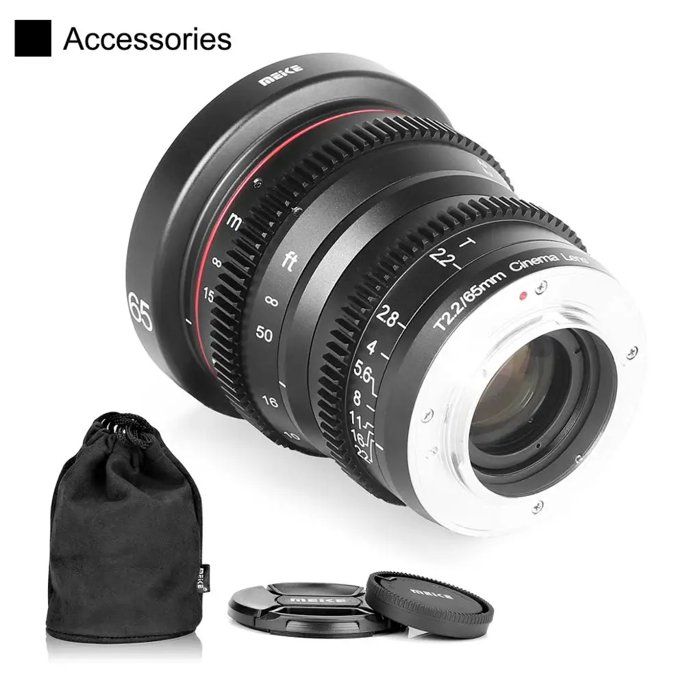 Meike 65 мм T2.2 ручной фокус с низким искажением Prime 4K Cine объектив для Olympus Panasonic M43/для