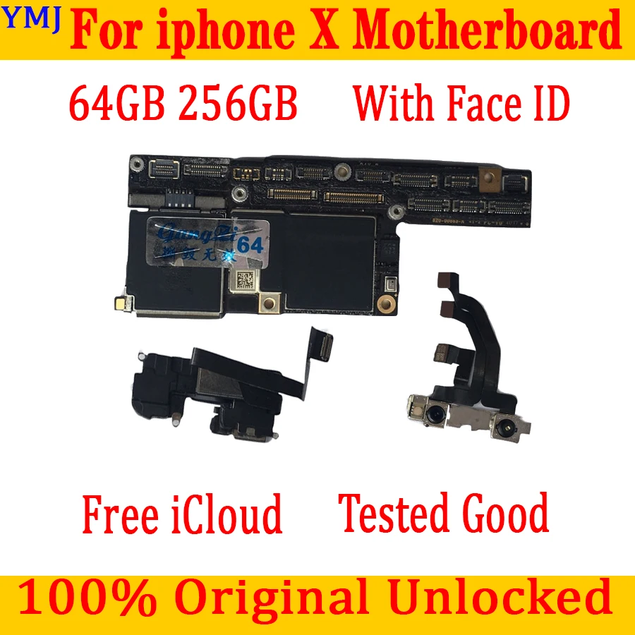 100% оригинальная материнская плата для iPhone X 64 Гб/256 ГБ Заводская разблокированная