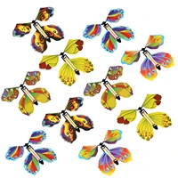 10pcs magic butterfly flying card toy with empty hands butterfly wedding magic props magic tricks outdoor toy fun prank toys