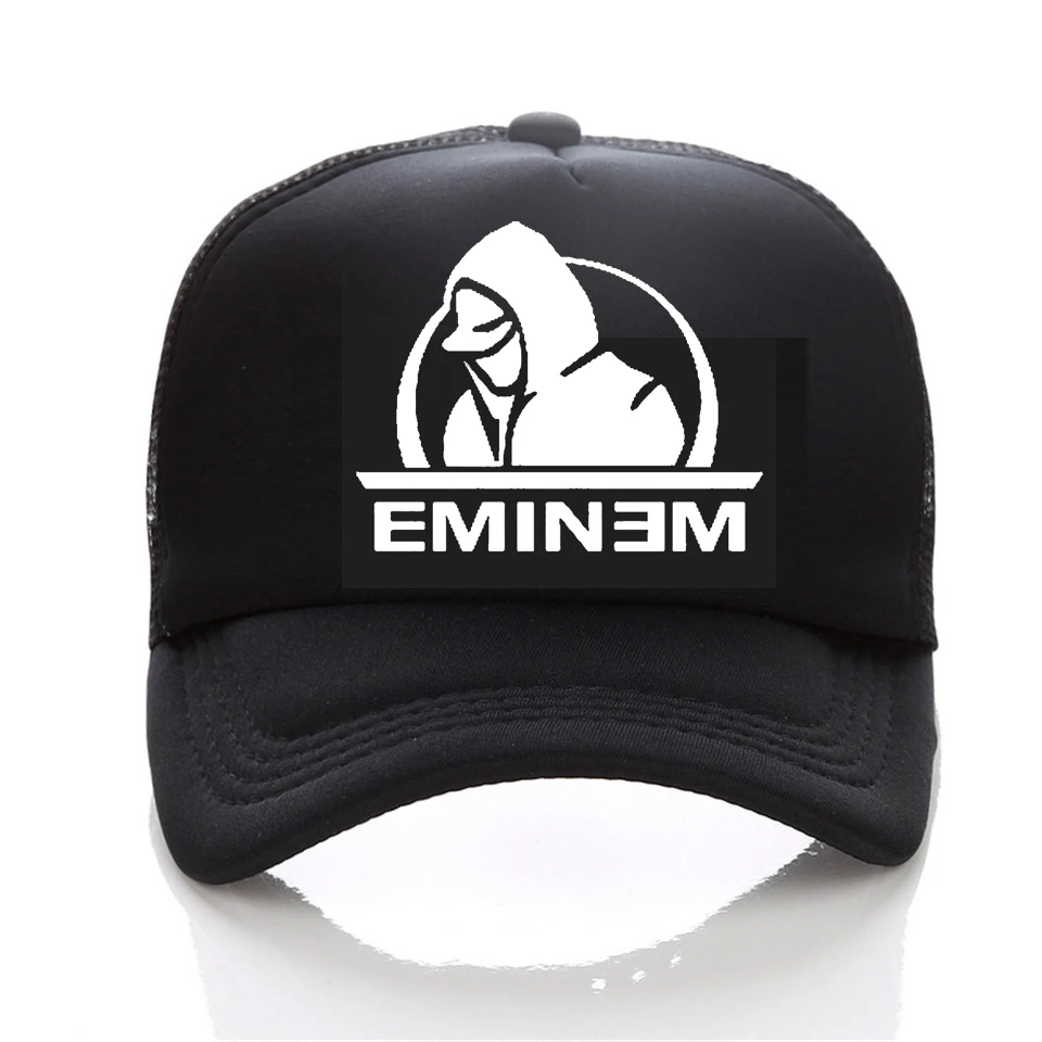 Модные металлические мужские головные уборы с мультипликационным принтом Eminem рок-группы, бейсболки в стиле панк