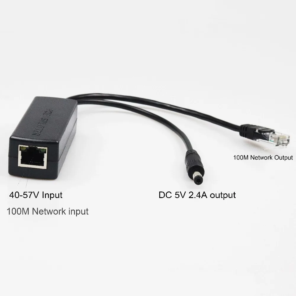 Изолированный стабильный разветвитель POE 5 в 12 Вт 100 м IEEE802.3at /Af коммутатор Hikvision Dahua