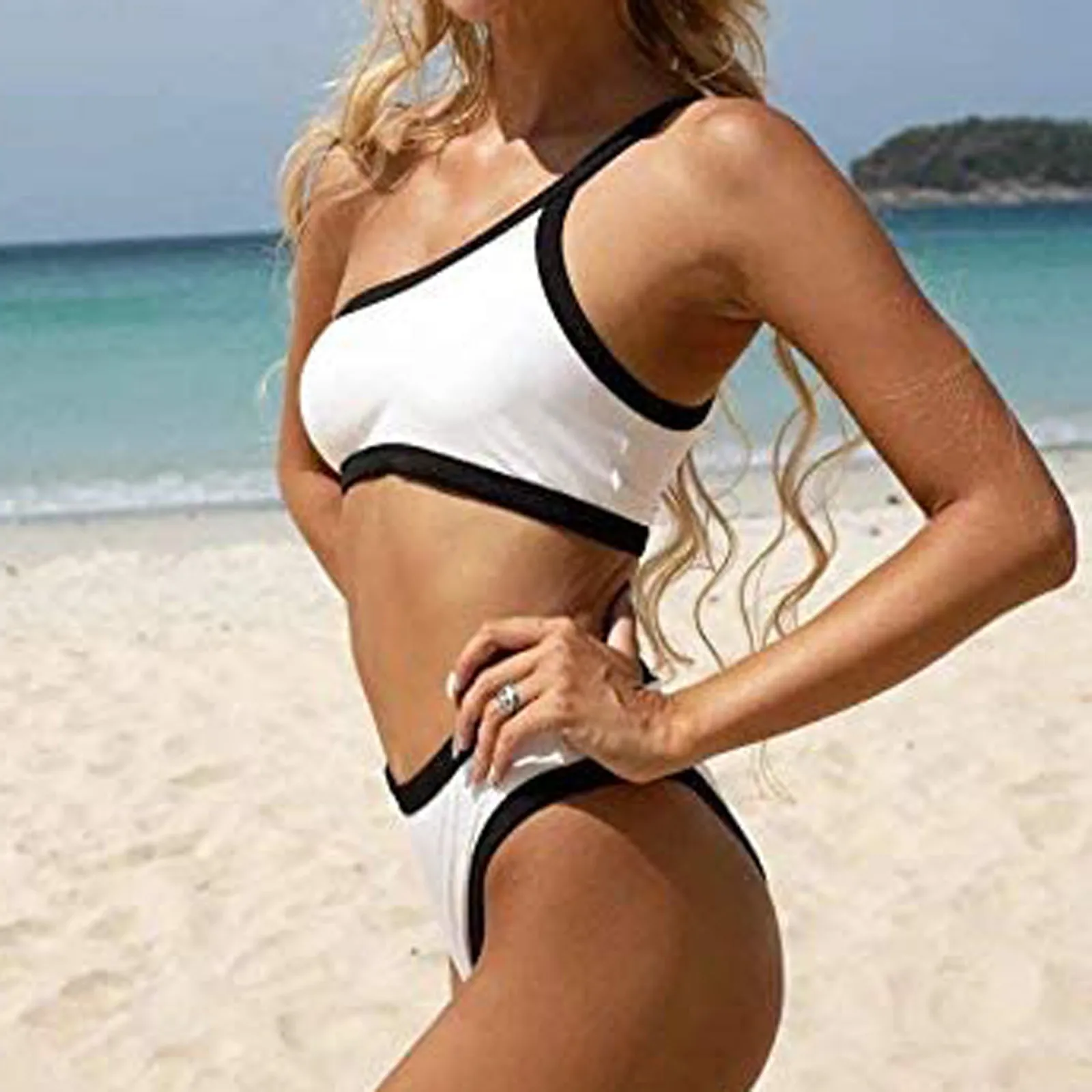 

Fashion Swimwear Women bikinis 2021 mujer Solid Patchwork Bikini Padded Swimwear Swimsuit Beachwear Set кђпалники женские 2021