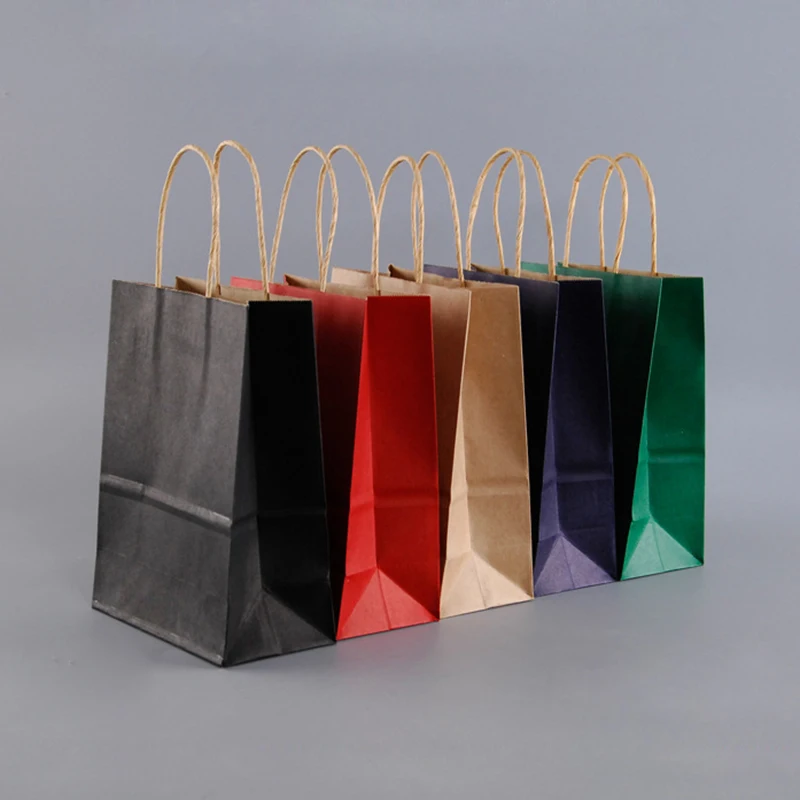 5 шт./лот модные бумажные пакеты маленькие большие подарочные из крафт-бумаги