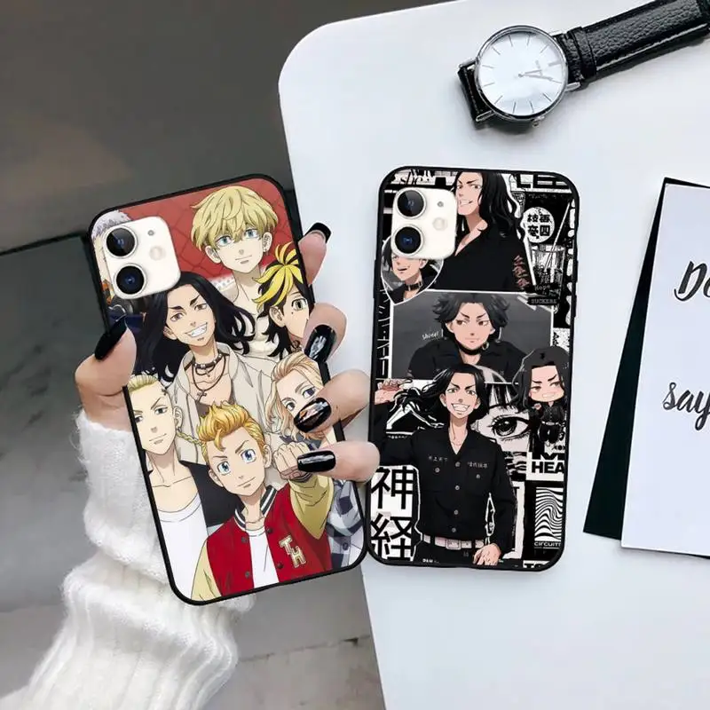 

tokyo revengers Anime Cover Phone Case for iPhone 13 7 8 11 12 X XS XR Pro max Samsung A S 9 71 10 plus mini mobile bags
