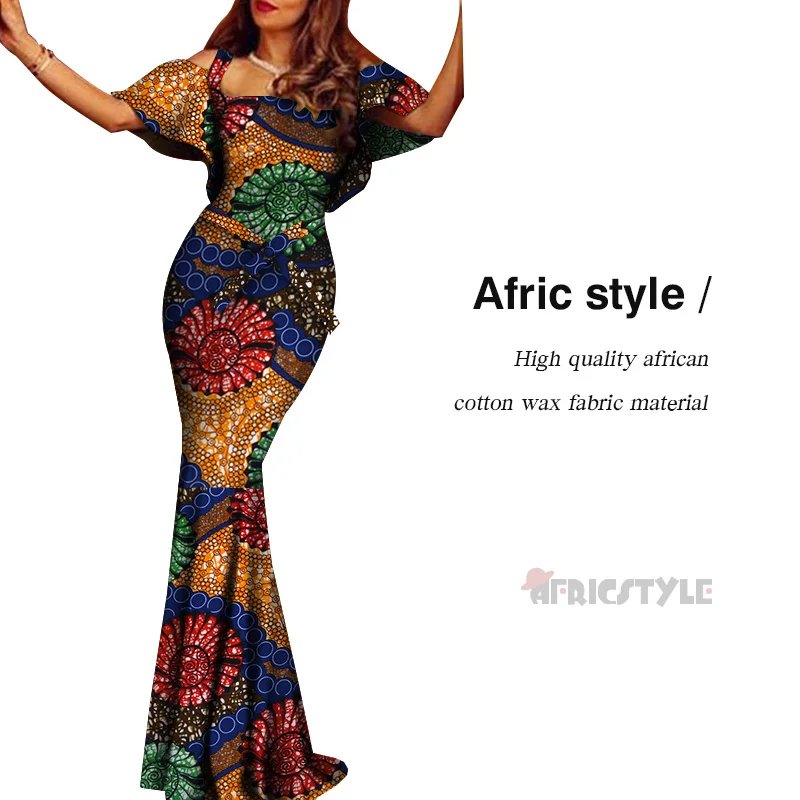 2020 Африканский стиль 100% вощеная ткань женское платье Дашики с принтом