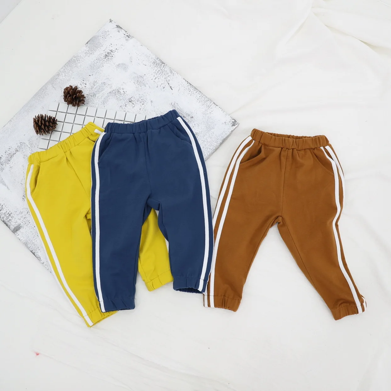 Хлопковые длинные штаны Детские брюки Новая осенняя одежда для мальчиков и