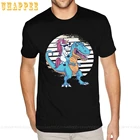 Футболки с единорогом Рекс, мягкие мужские футболки 90-х годов, Мужская брендовая дизайнерская уникальная одежда с коротким рукавом