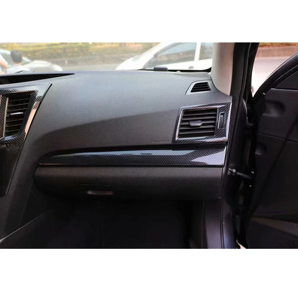 Для Subaru Outback 2010 2011 2012 2013 для леворульных автомобилей, украшения для приборной панели автомобиля полоски рамка отделкой, АБС-пластик, автомобильный Стайлинг молдинги