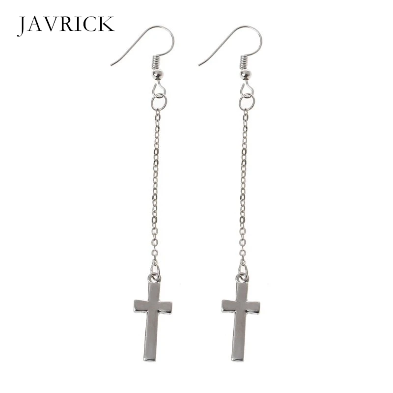 Перекрестный замок цепь с бруском Асимметричная Подвеска Серьги-капли