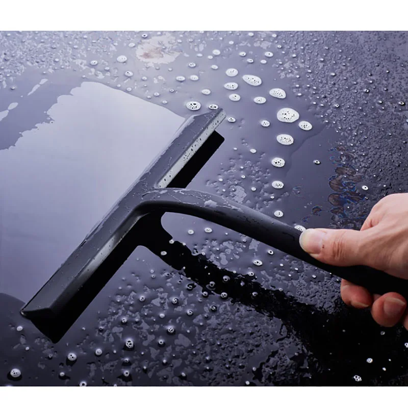 

Shower Squeegee Window Glass Wiper Scraper Cleaner with Silicone Blade & Holder Hook for Bathroom Kitchen Car Glass