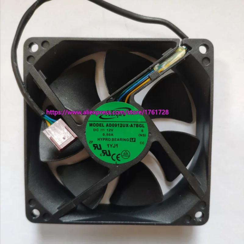 Абсолютно Новый 9025 9 см AD0912UX-A7BGL для корпуса ПК Вентилятор 12V 0.5A 4 провода ~ |