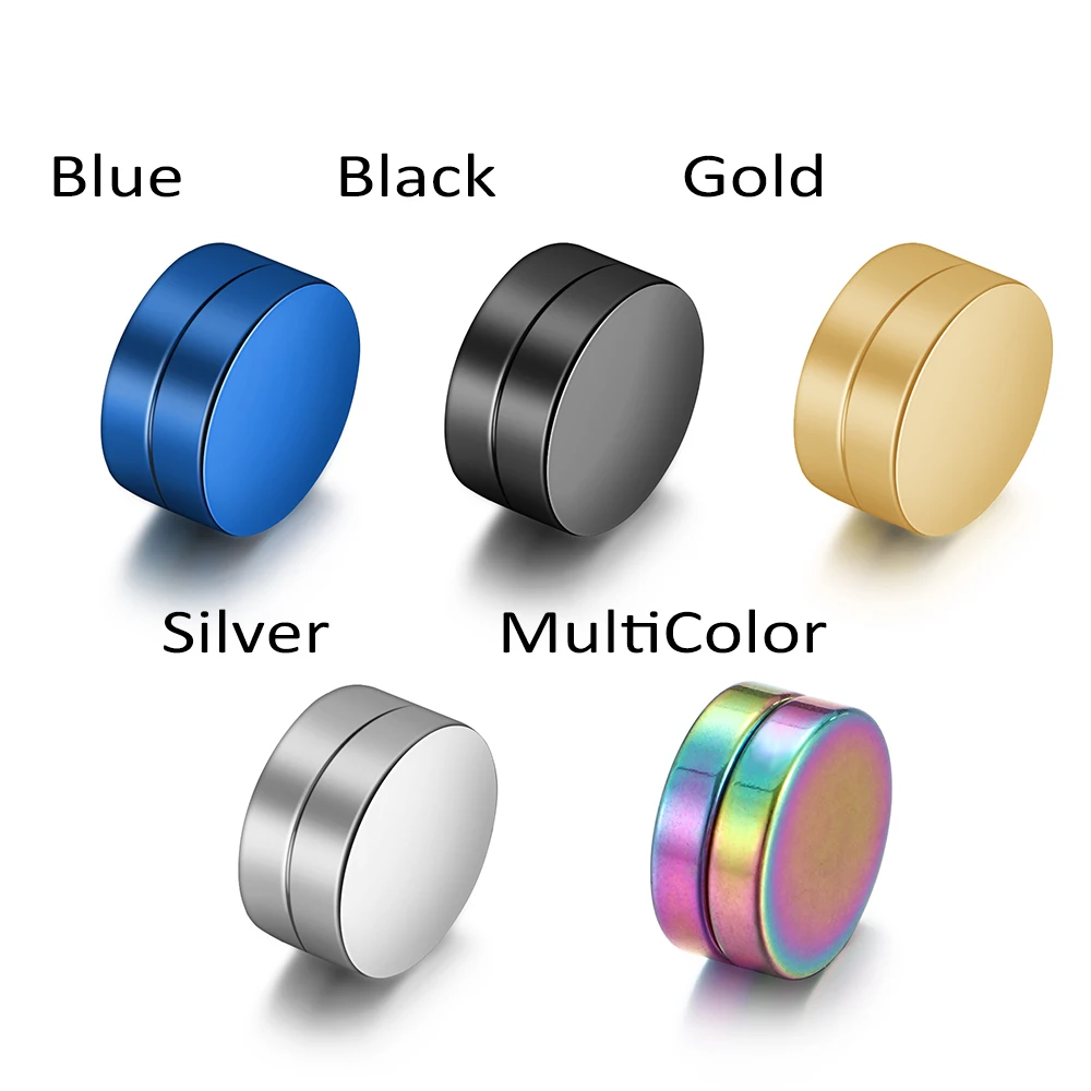 Магнитные поддельные серьги гвоздики унисекс 1 шт. без пирсинга Кристальные