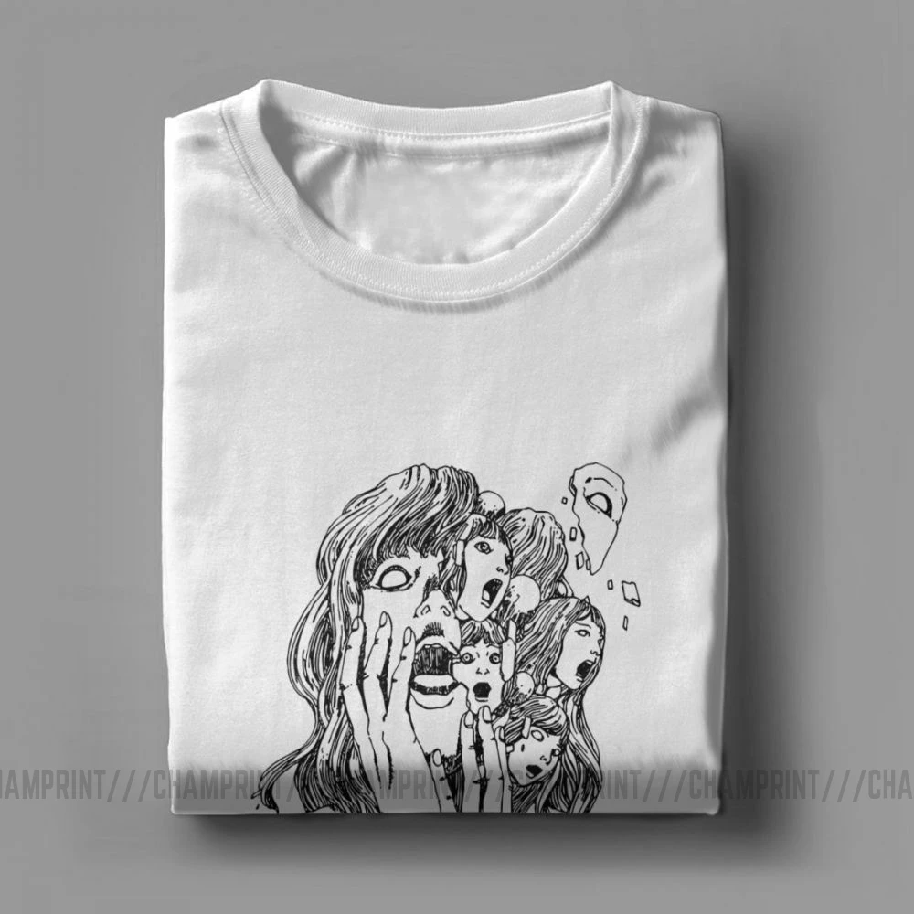 Футболка Junji Ito мужская с коротким рукавом смешная тенниска из чистого хлопка