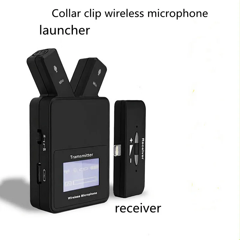 

Honegmeng Collar Clip Wireless Mini Microphone For iPhone Xiaomi Outdoor Interview Mobile Live Broadcast DJ Condenser