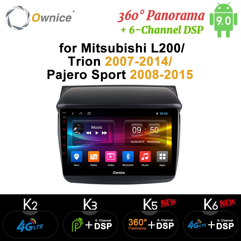 

Ownice 360 Panorama 2Din Car Radio Octa Core Android 9.0 GPS Navi for Mitsubishi L200 / Trion 2007-2014 / Pajero Sport 2008-2015