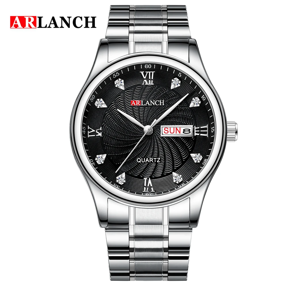 Новинка Reloj Hombre роскошные Брендовые Часы для мужчин нержавеющая сталь бриллиант