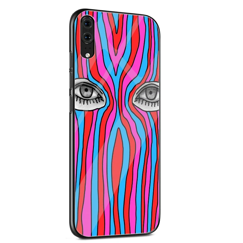 Новый чехол из золотой фольги сглаза в румянах стеклянный для телефона Huawei Honor 7A