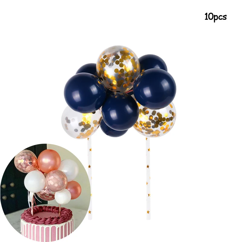 Style 7 Cyuan, 10шт., 5 дюймов, розовое золото, конфетти, праздничные надувные шары, вечерние шары, украшения для торта, кекс, свадебные принадлежности - Цвет: Style 7