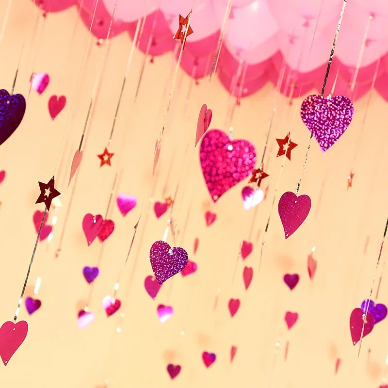 Романтические воздушные шары в форме сердца со звездами аксессуары для вечерние