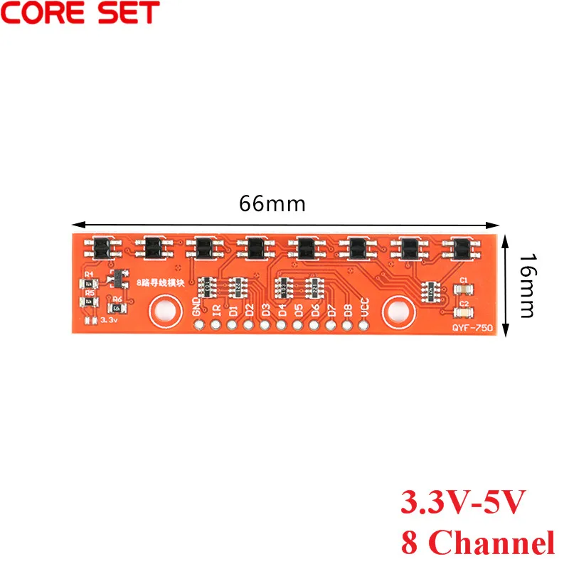 Модуль отслеживания 8 каналов инфракрасный датчик обнаружения 3 3-5 В сделай сам