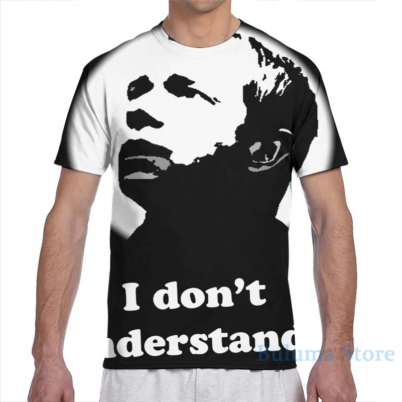 Мужская и женская футболка с принтом Я не понимаю