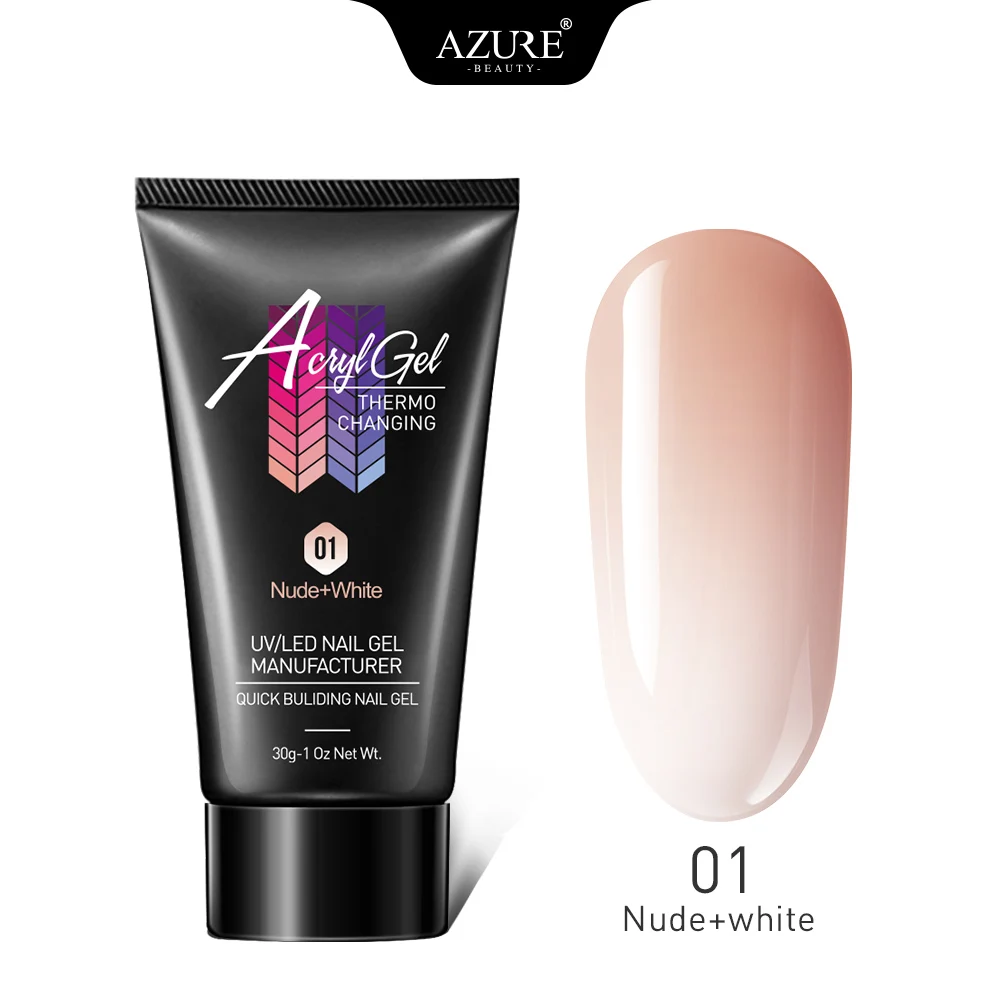 Azure beauty 30 г УФ-гель для дизайна ногтей с кристаллами, СВЕТОДИОДНЫЙ УФ-гель для ногтей - Цвет: 1
