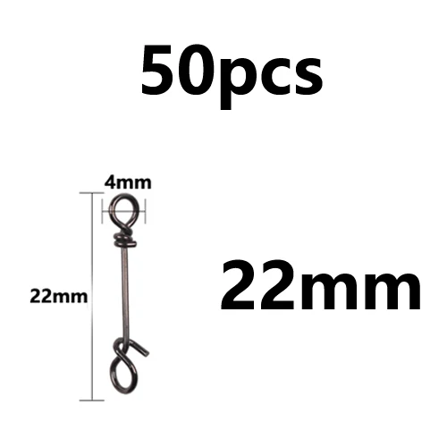 50pcs 22mm 50 шт., усиленная нержавеющая сталь, супер рыболовные зажимы, приманка для ловли морской рыбы, ложки, соединитель, аксессуары - Цвет: 50pcs 22mm