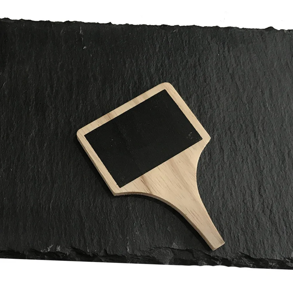 

5pcs Wooden Cheese Marker Cake Chalkboard Labels with 3 Chalk Markers for Parties and Dinners