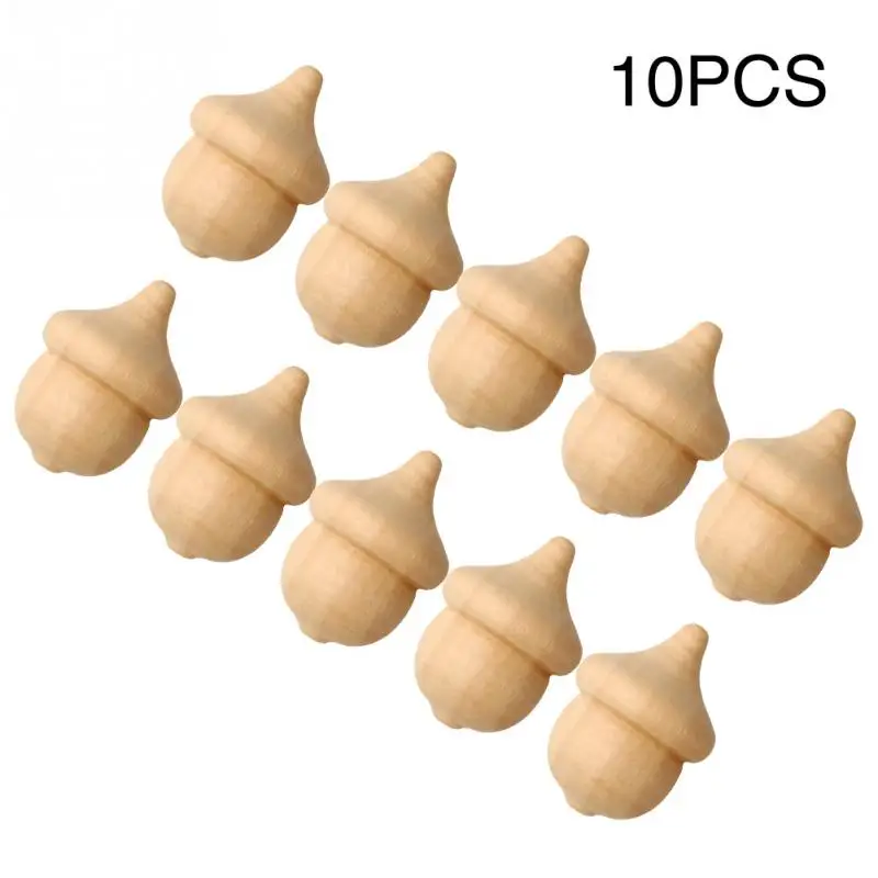 10 шт. незавершенные ремесла украшения Декор деревянные желуди Дерево DIY Новинка