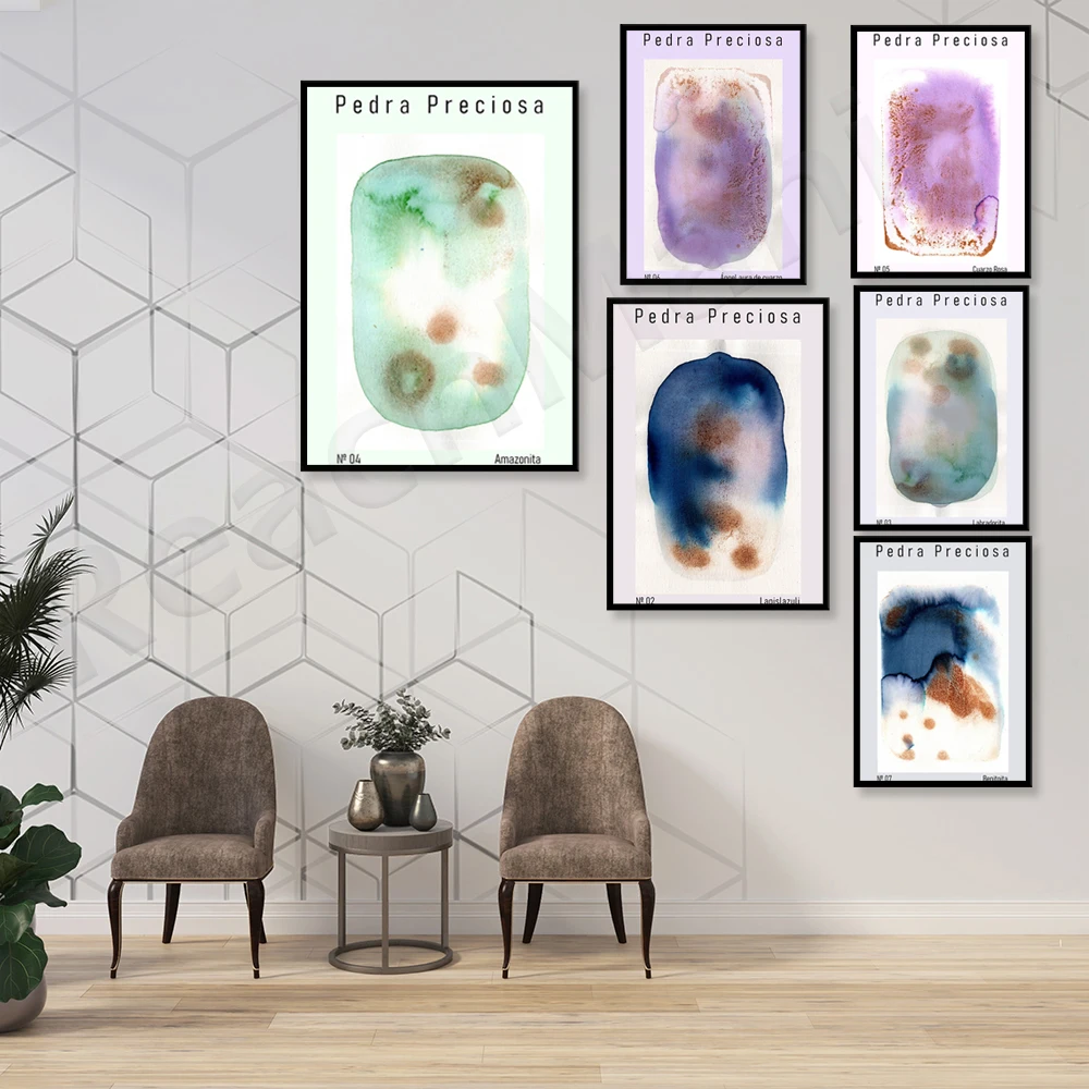 Популярные градиентные абстрактные постеры Лабрадорита Ллазурит и печатные