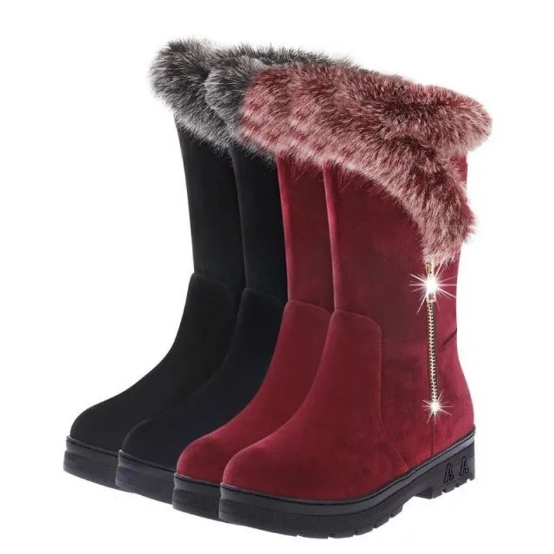 

2020 Autumn and Winter New Women's Shoes Furry Riding Boots, Women's Warm Snow Boots, Women's Fashion Martin Boots