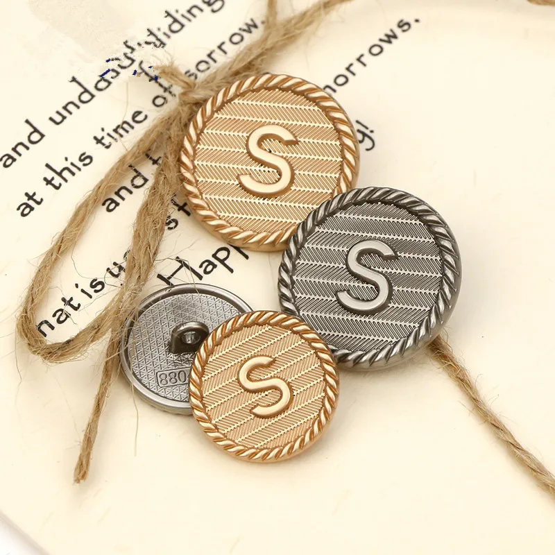 6 шт Ретро золотые серебряные металлические пуговицы с хвостовиком неправильной