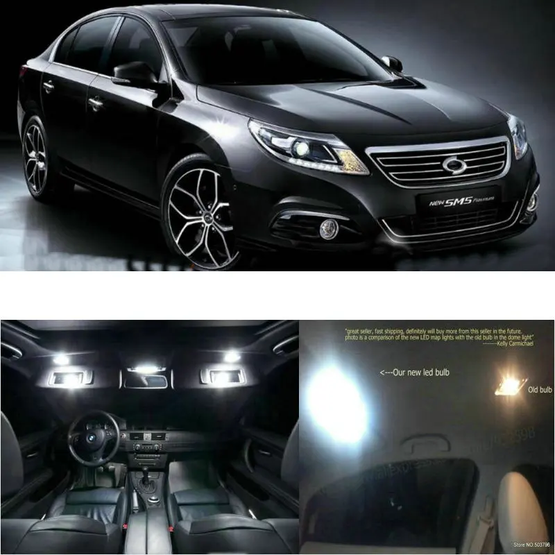 Светодиодный интерьер автомобиля огни для Renault новые sm5 platinum 2013 номер купольная карта стопы двери лампы