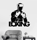 Виниловая настенная аппликация боксер боксерские перчатки Спортивный знак наклейка, бокс зал боевые искусства декоративные настенные наклейки 1573